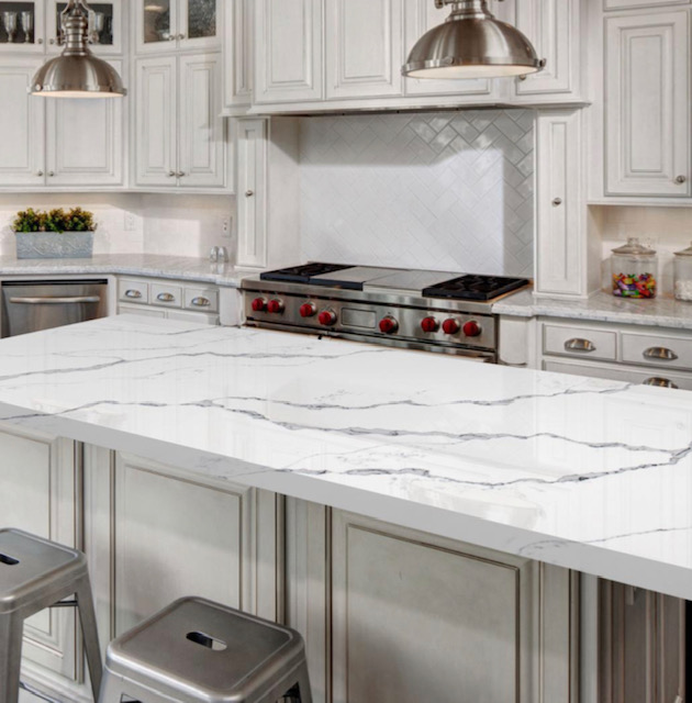 Quartz granite and marble countertops in a luxury Atlanta kitchen