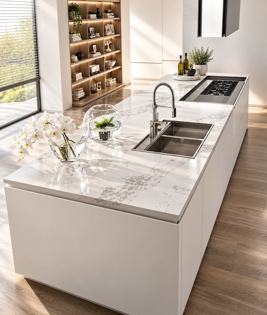 Luxury quartz kitchen countertops for Cumming Georgia homeowners