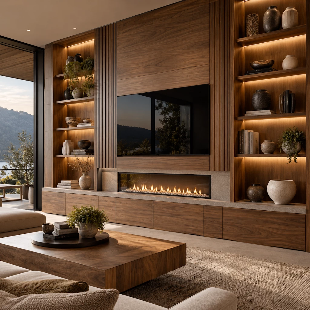 Modern custom woodwork installation near Dunwoody and Atlanta Georgia